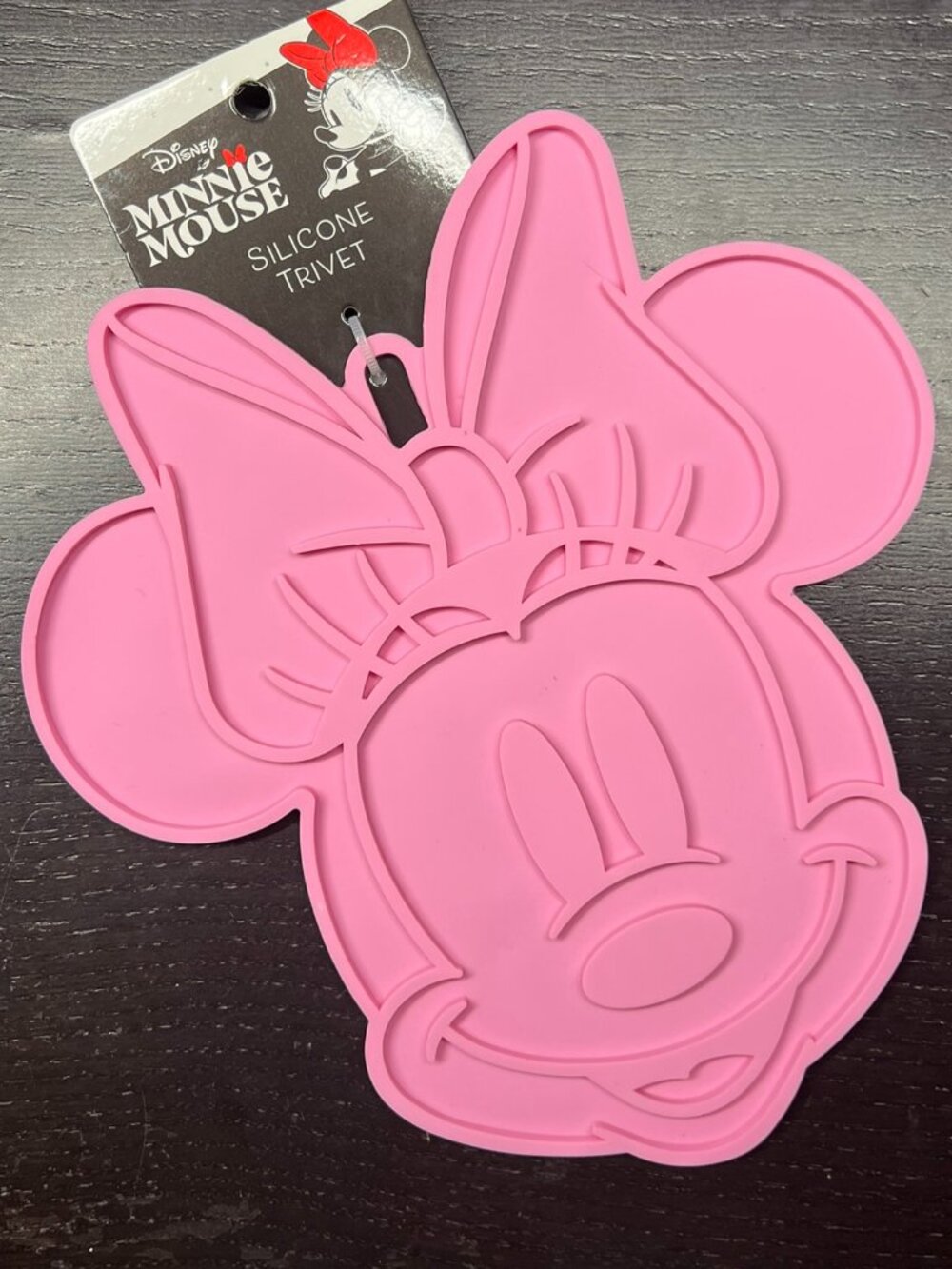 B💲5 🆕 Disney Minnie Mouse Shaped Pink Silicone Trivet | 7707
